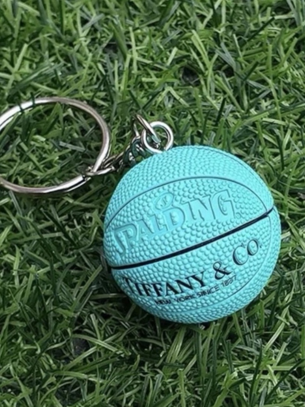 Tiffany & Co. Mini Basketball Keychain in Tiffany Blue Spaulding viral custom